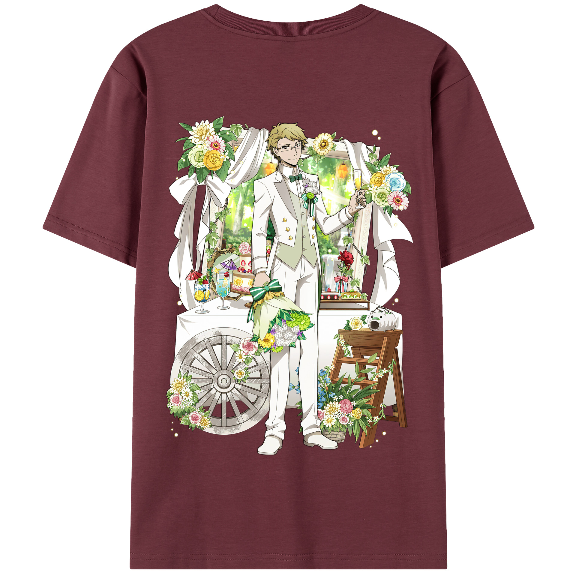 （画像用） 文豪ストレイドッグス Bungo Stray Dogs 綿100％半袖Tシャツ（背面プリント）